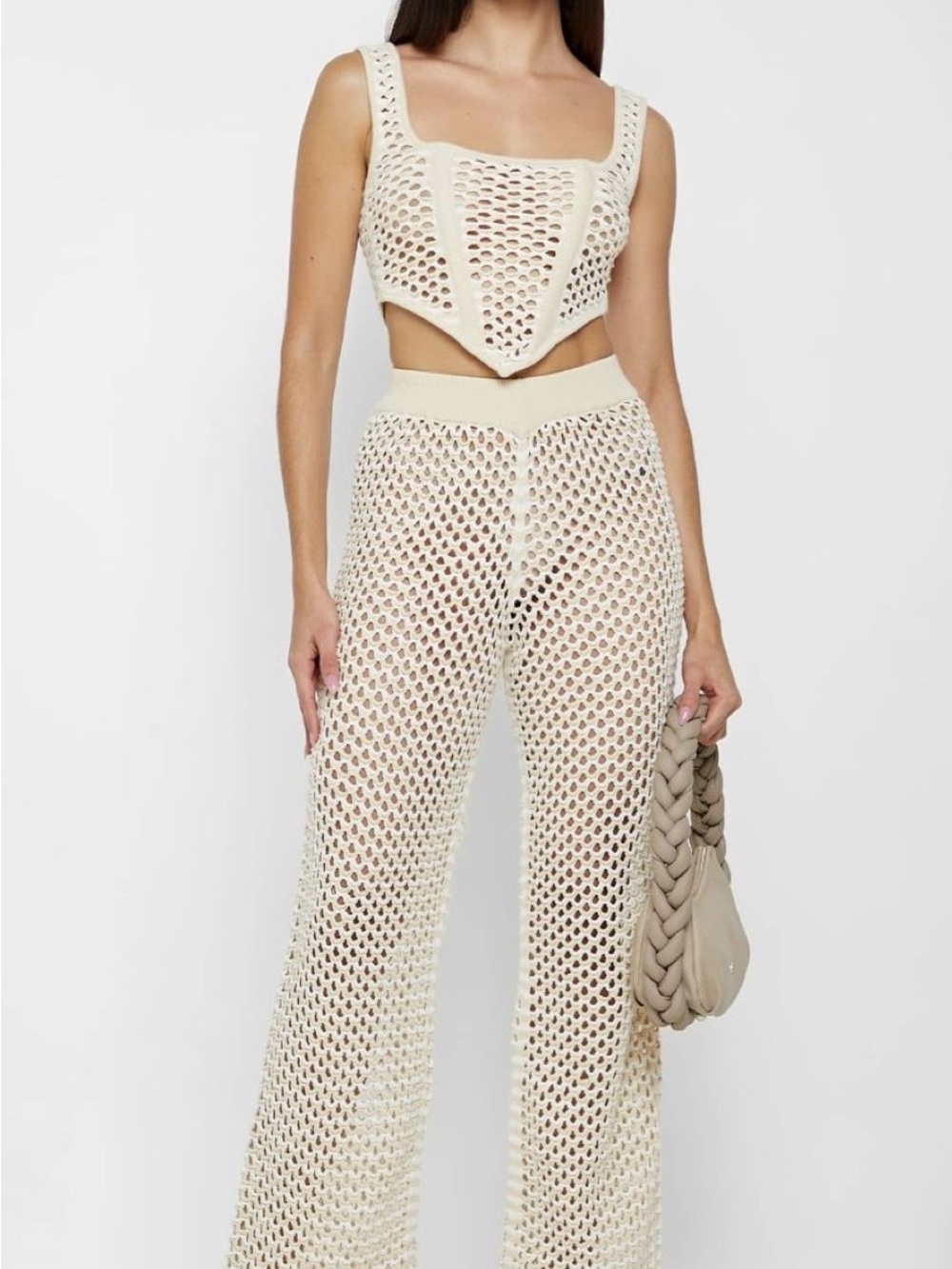 Maniere de Voir- Crochet Set: Wide-Leg Pants and top